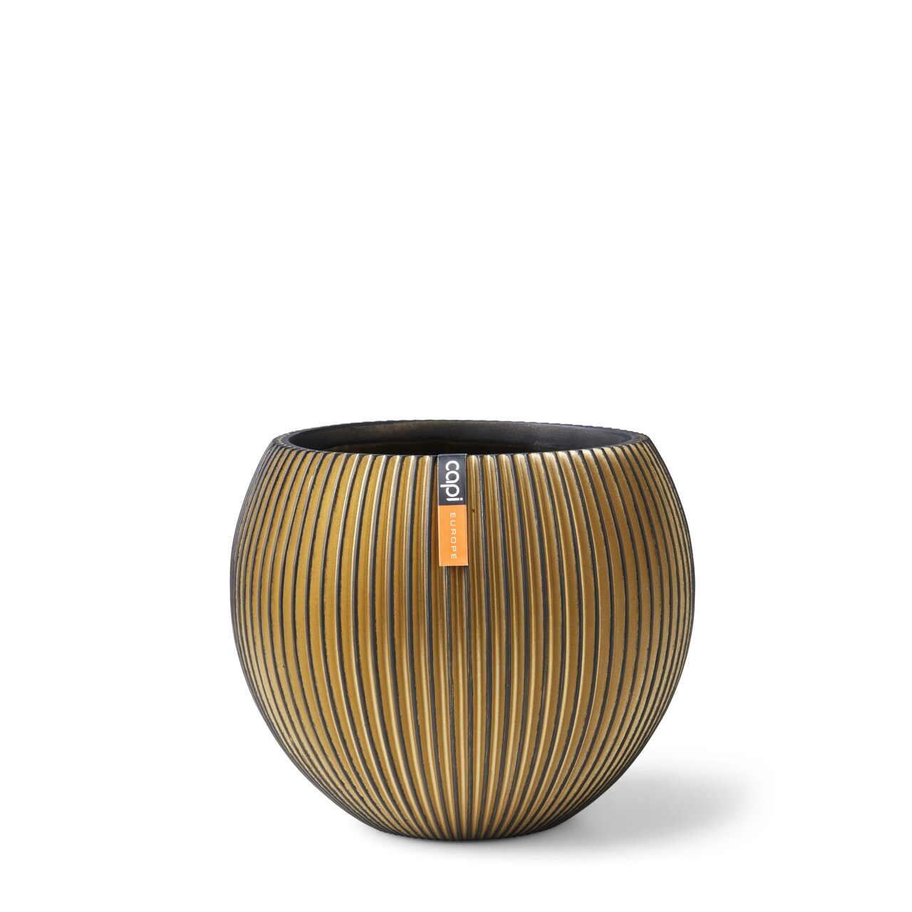 Vase Ball Groove Black Gold Vase Ball Groove Black Gold