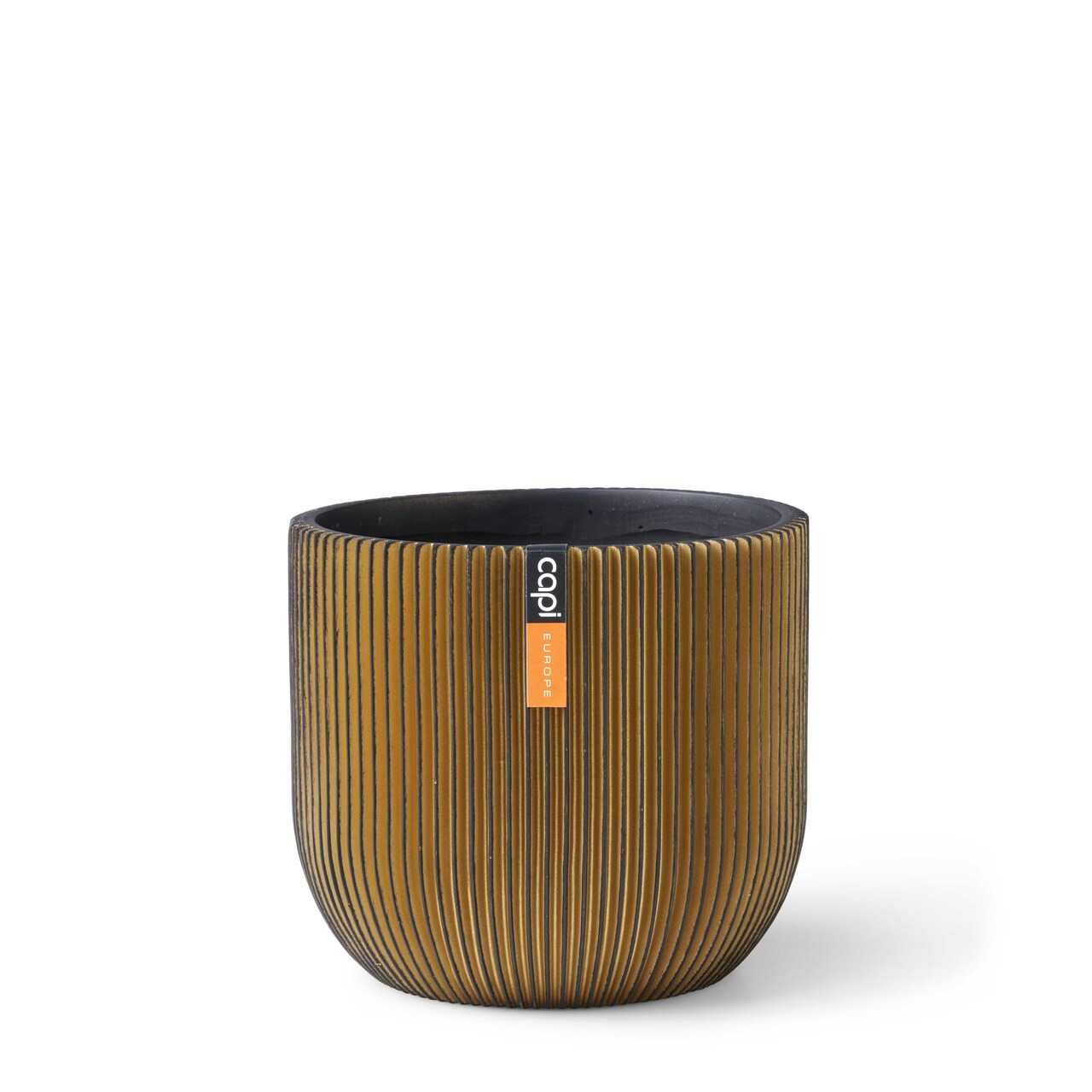 Planter Ball Groove Black Gold Planter Ball Groove Black Gold