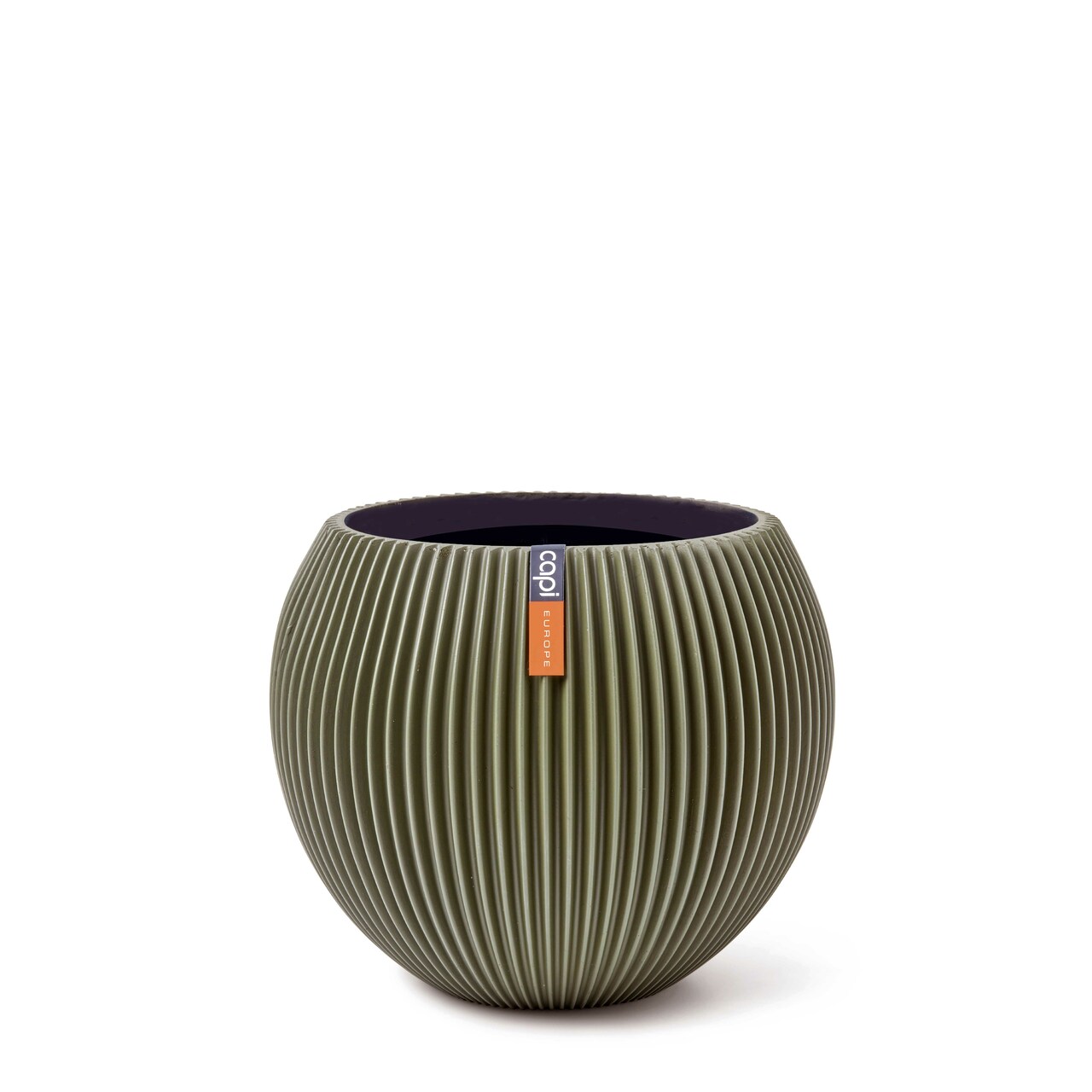 Vase Ball Groove Green Vase Ball Groove Green