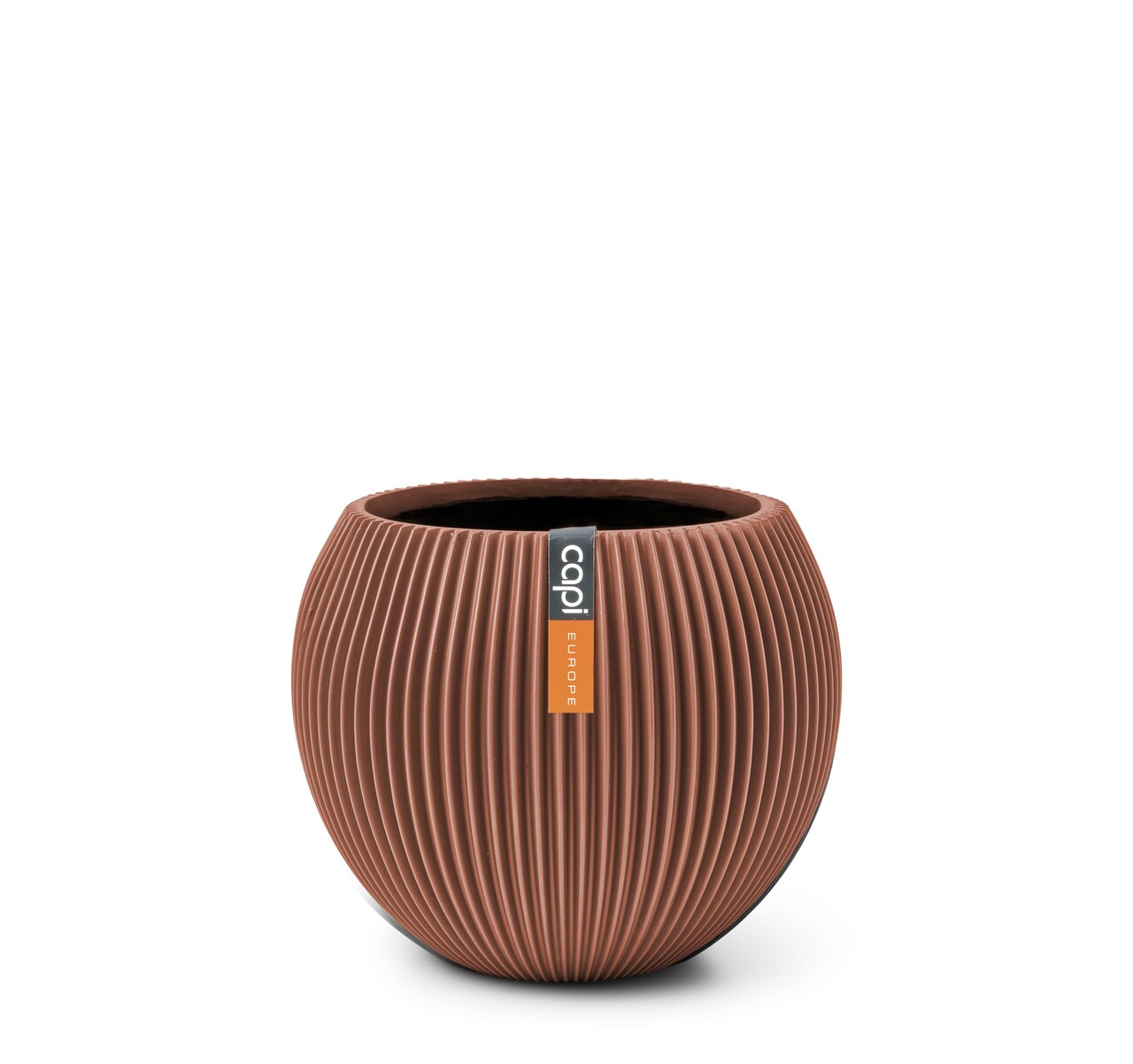 Vase Ball Groove Merlot Red Vase Ball Groove Merlot Red