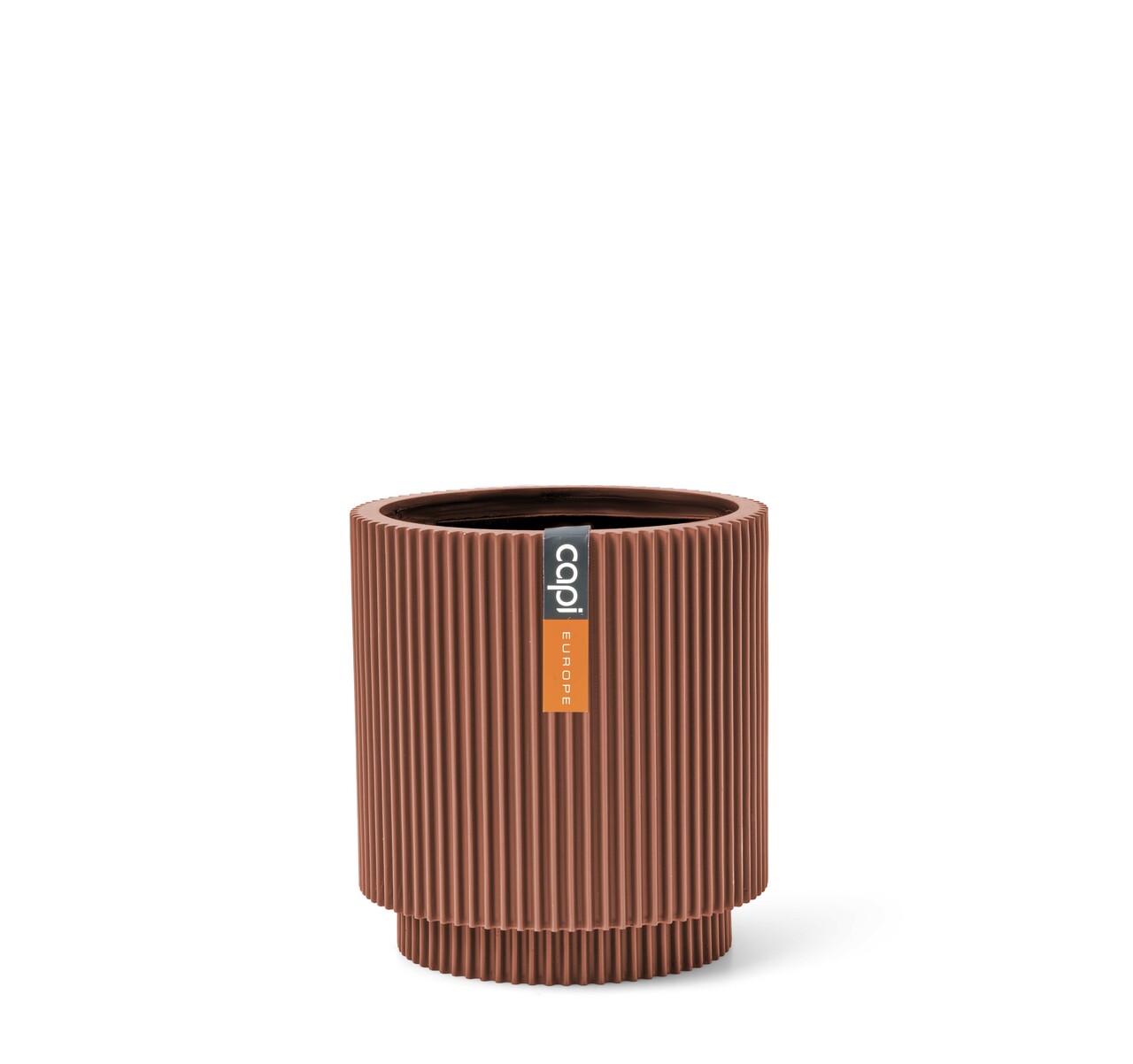 Vase Cylinder Groove Merlot Red Vase Cylinder Groove Merlot Red