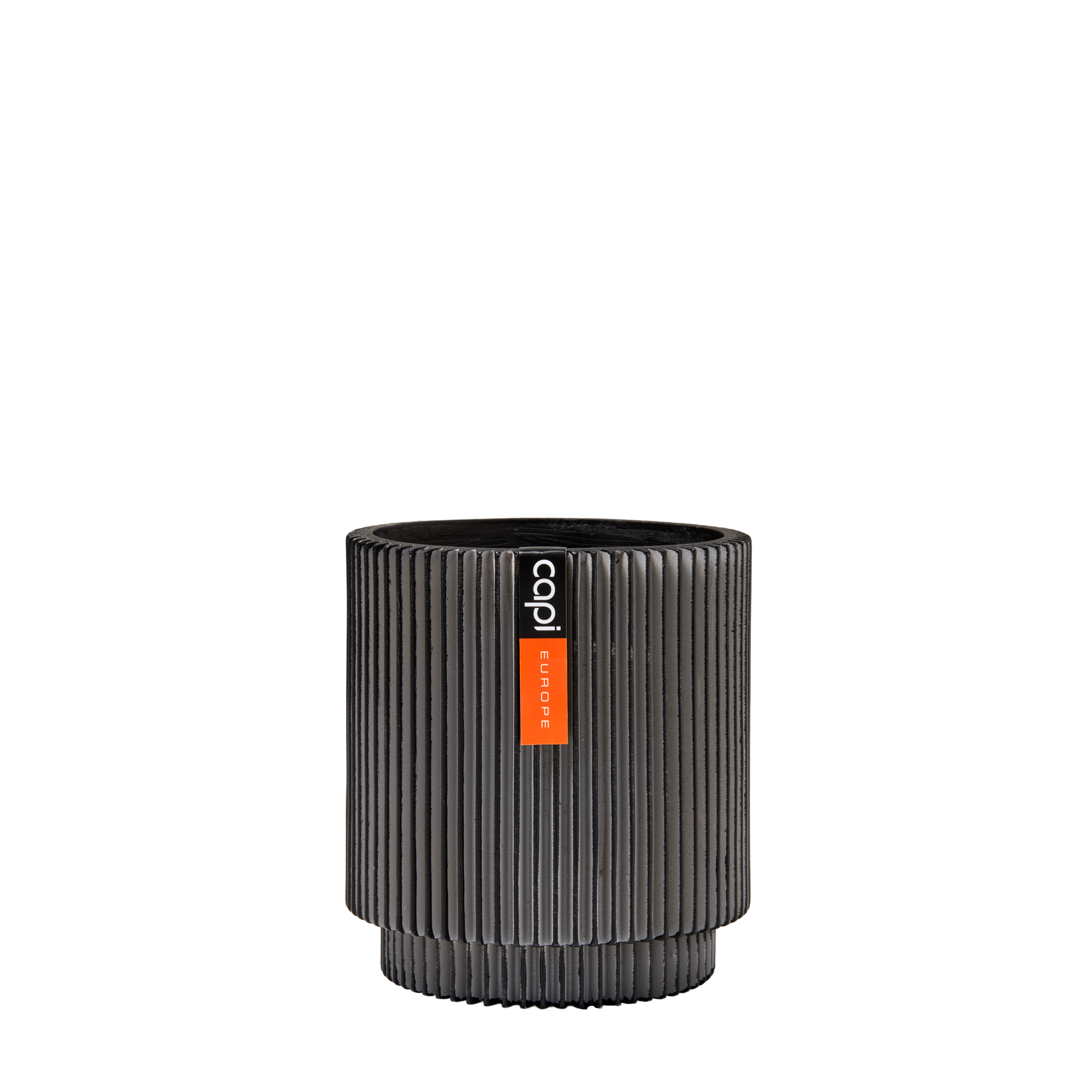 Vase Cylinder Groove Anthracite Vase Cylinder Groove Anthracite