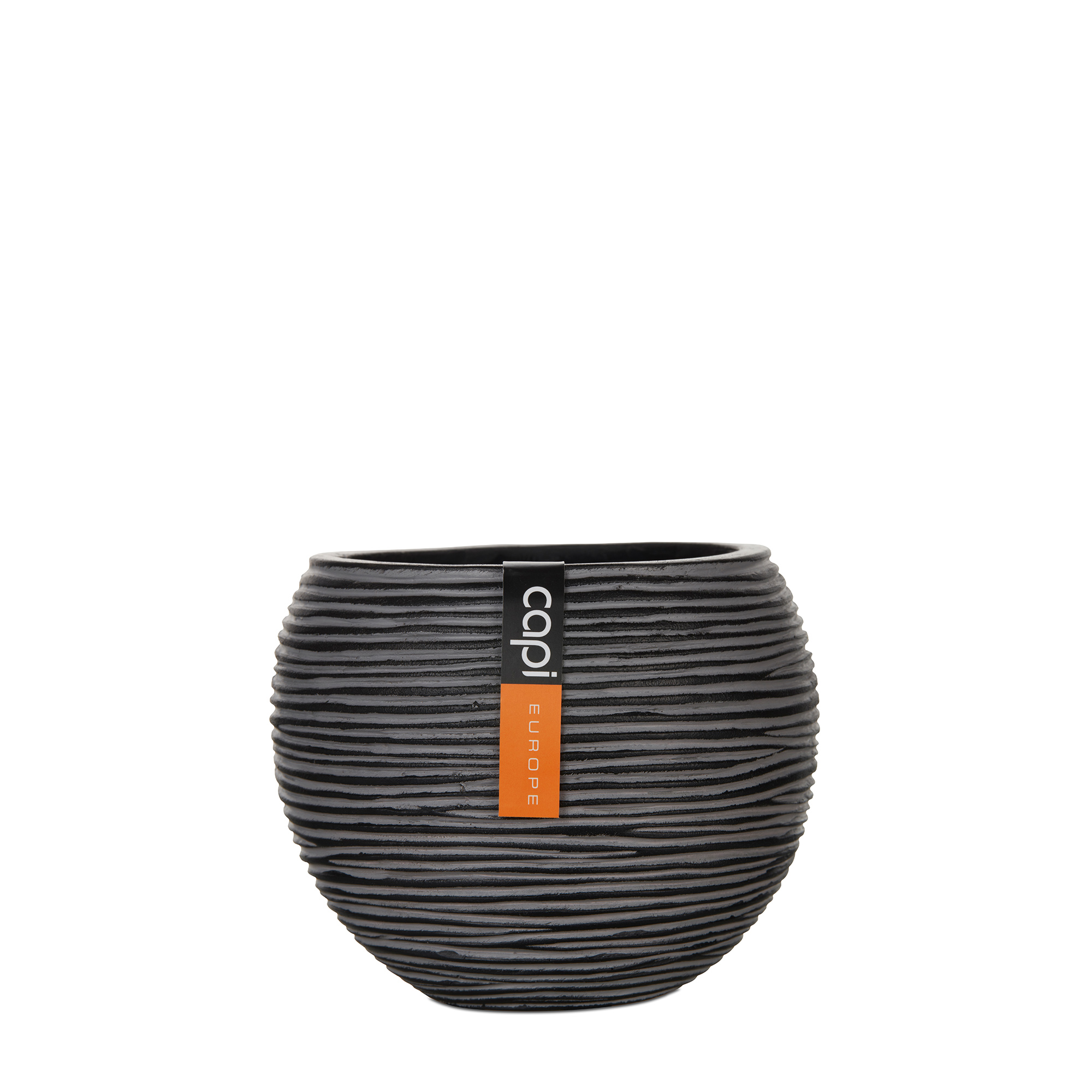 Vase Ball Rib Anthracite Vase Ball Rib Anthracite