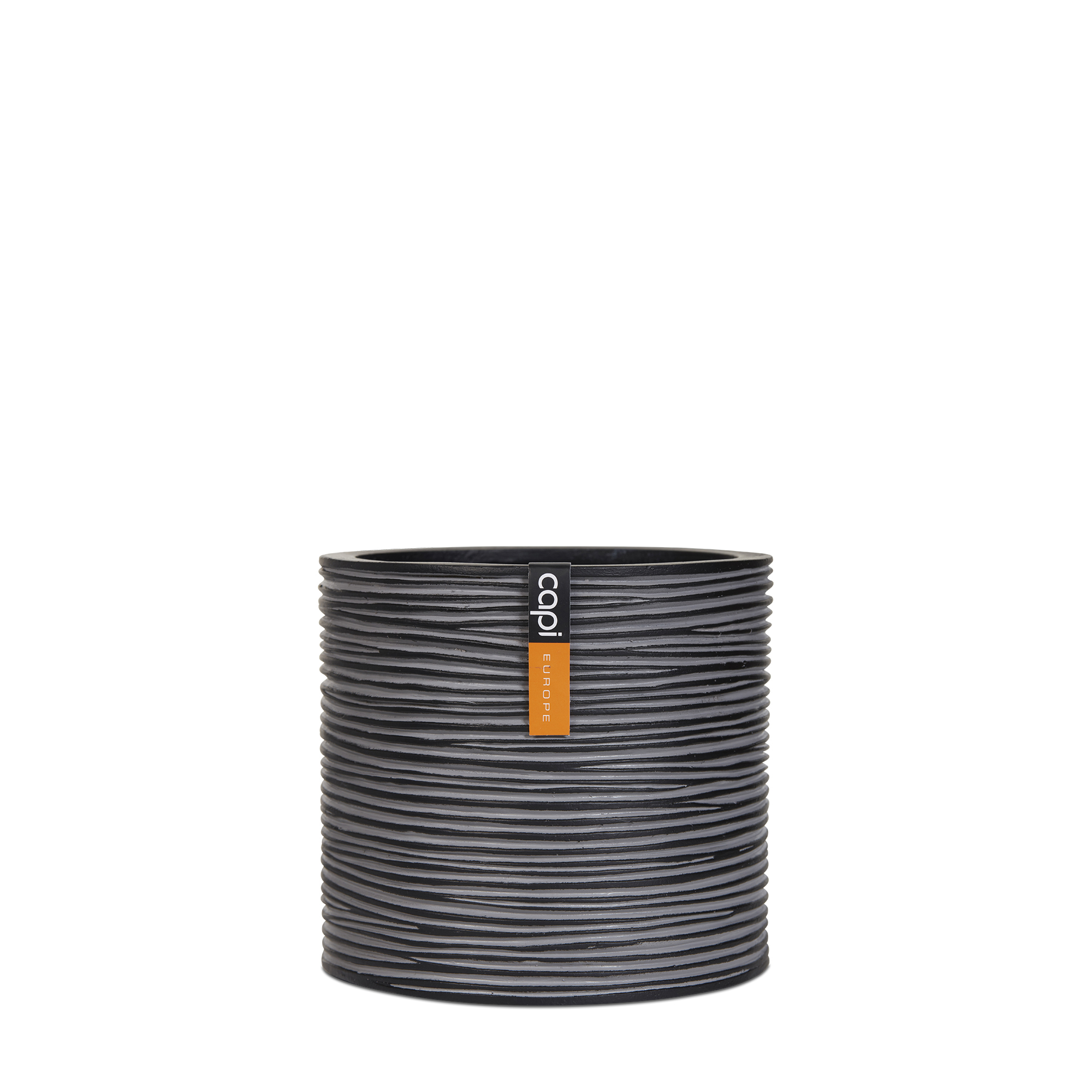 Vase Cylinder Rib Anthracite Vase Cylinder Rib Anthracite