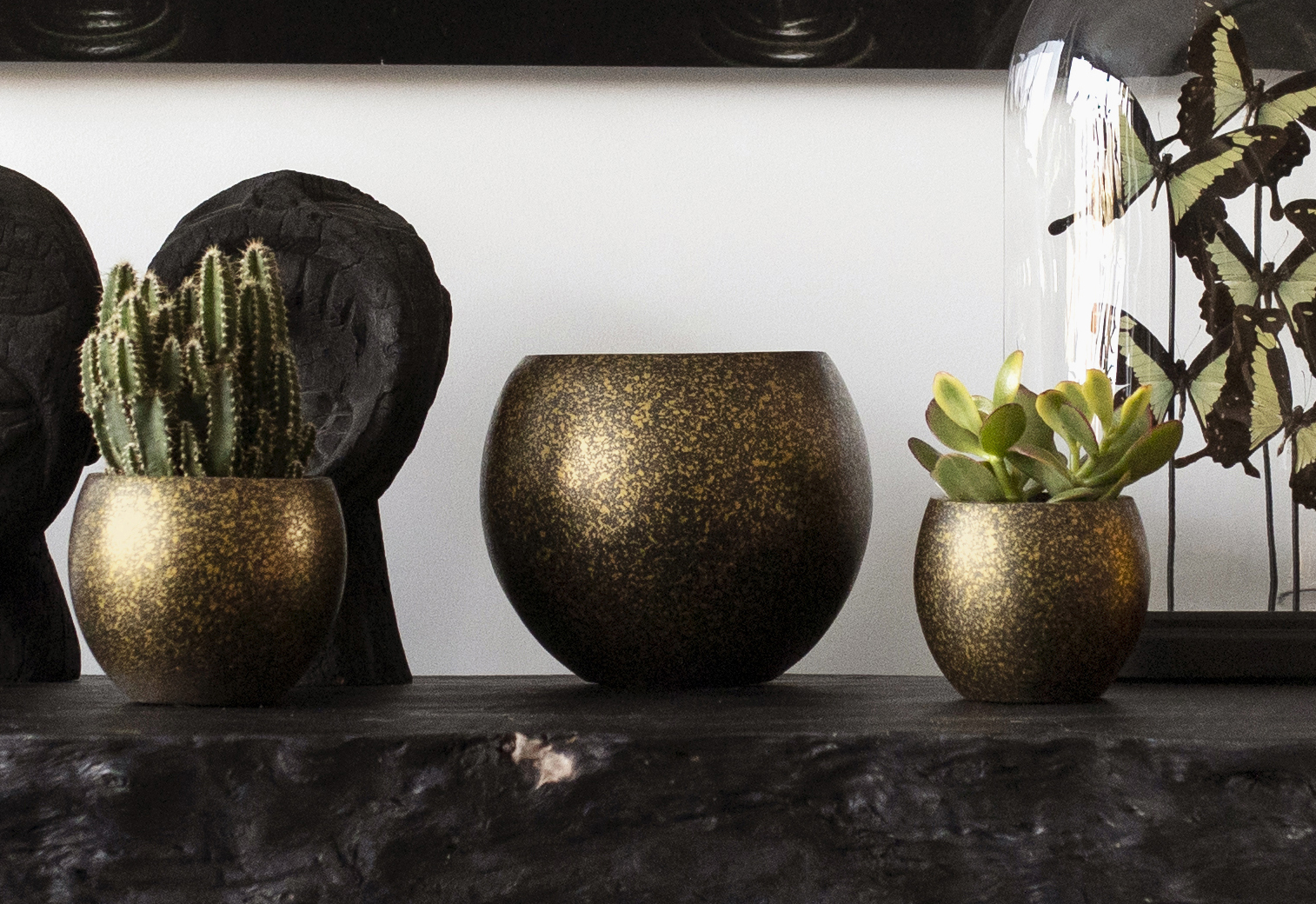 Vase Ball Terrazzo Gold