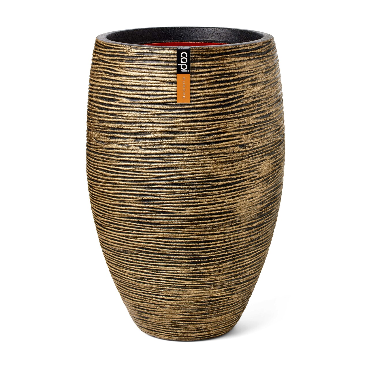 Vase Elegant Deluxe Rib NL Black Gold Vase Elegant Deluxe Rib NL Black Gold