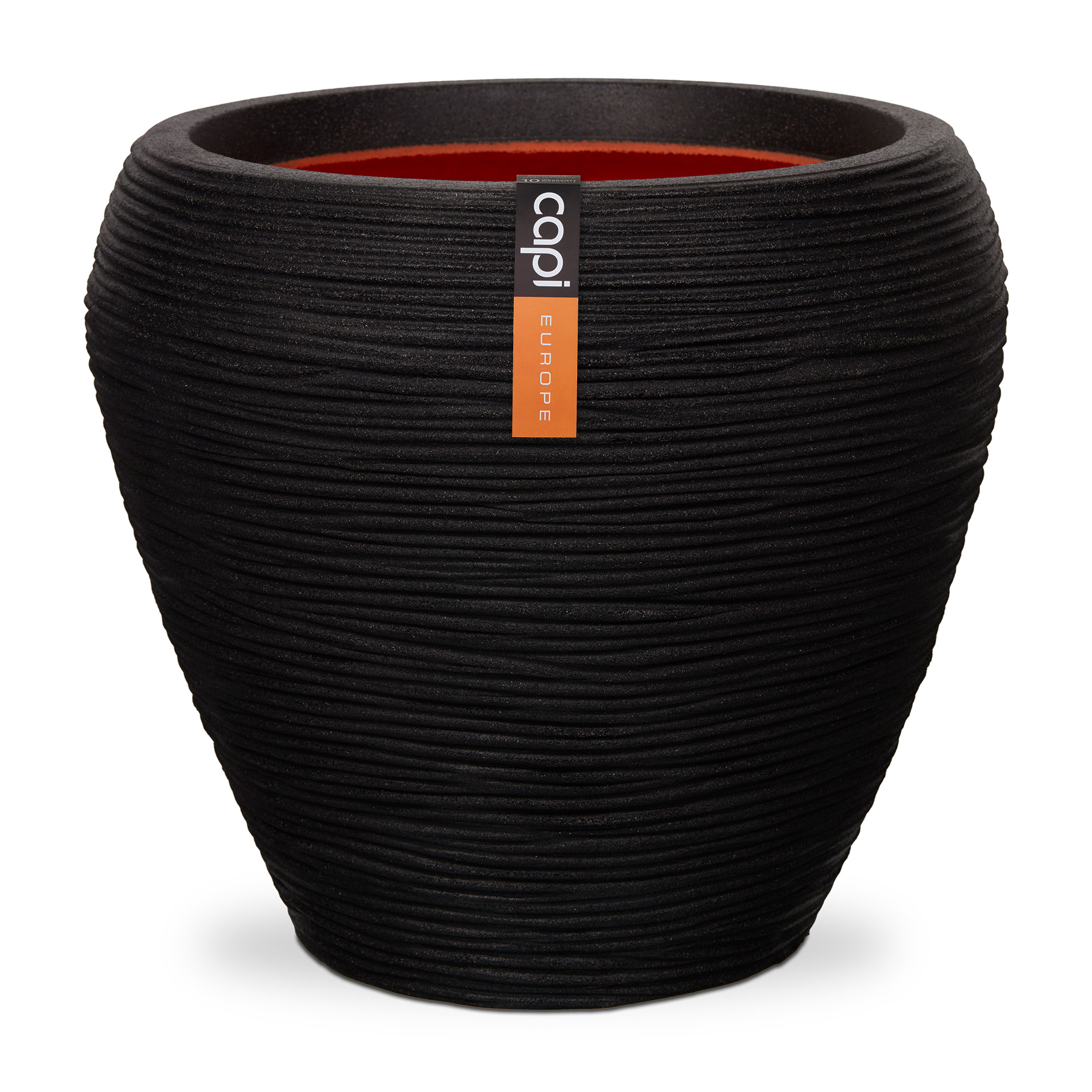 Vase Taper Round Rib NL Black Vase Taper Round Rib NL Black