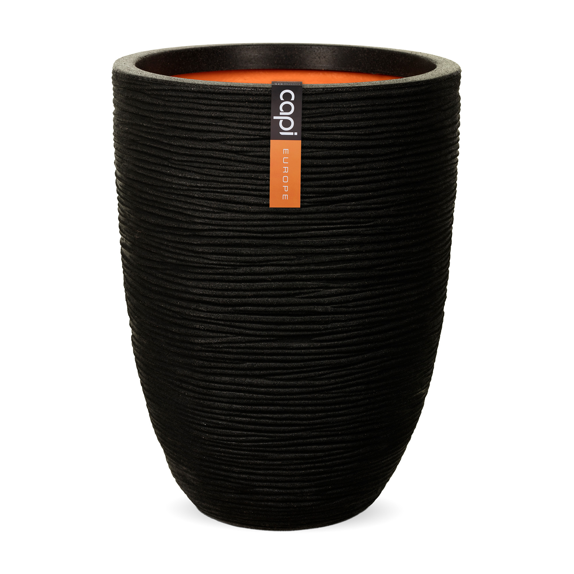 Vase Elegant Low Rib NL Black Vase Elegant Low Rib NL Black