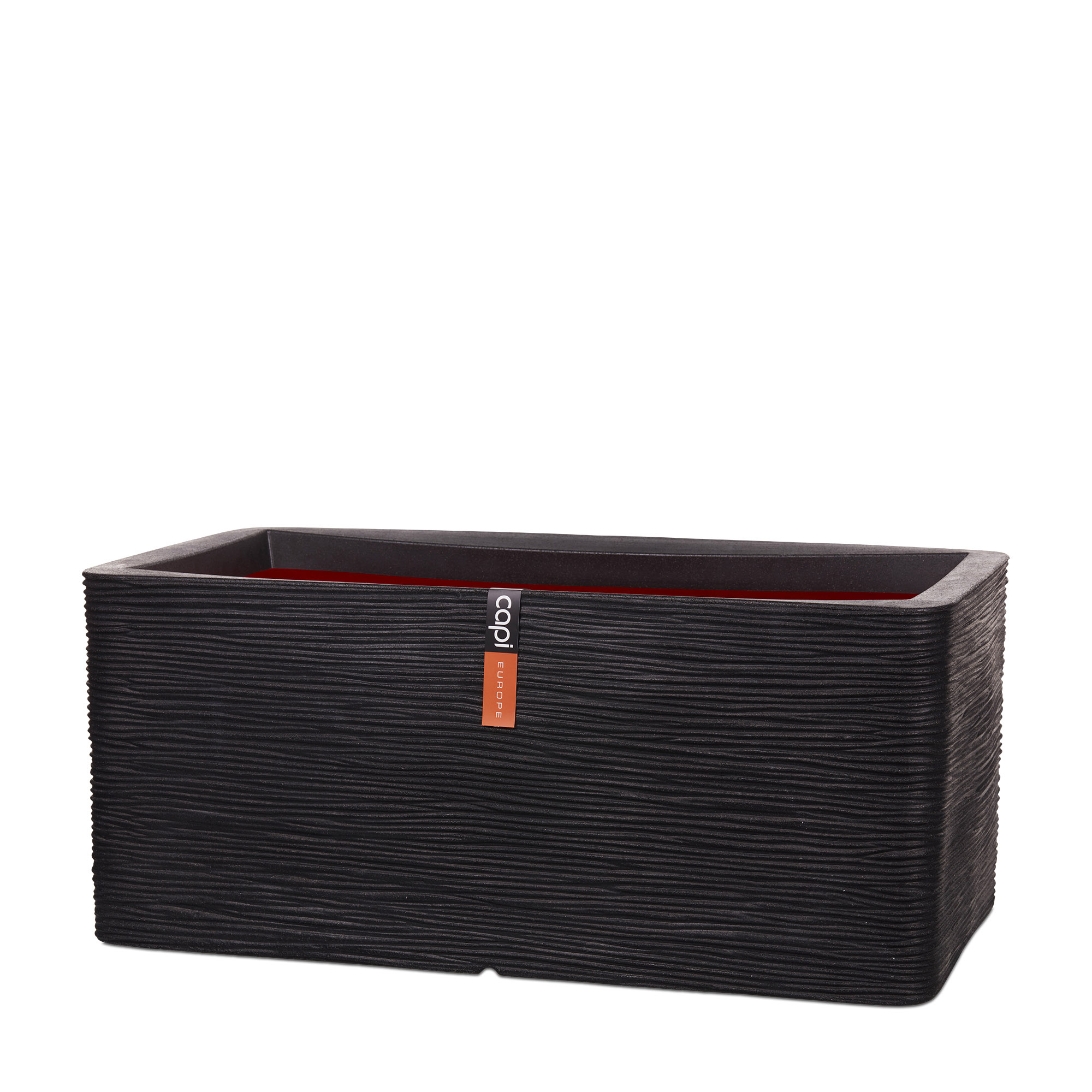 Planter Rectangle Rib NL Black Planter Rectangle Rib NL Black