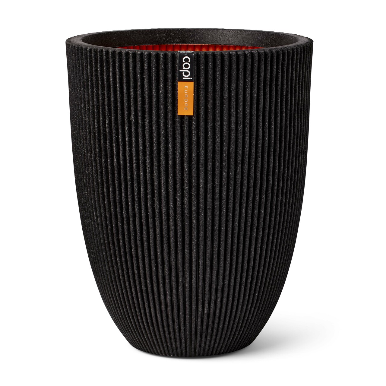 Vase Elegant Low Groove NL Black Vase Elegant Low Groove NL Black