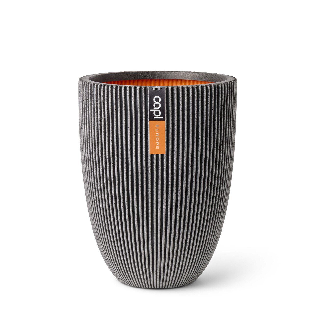 Vase Elegant Low Groove NL Anthracite