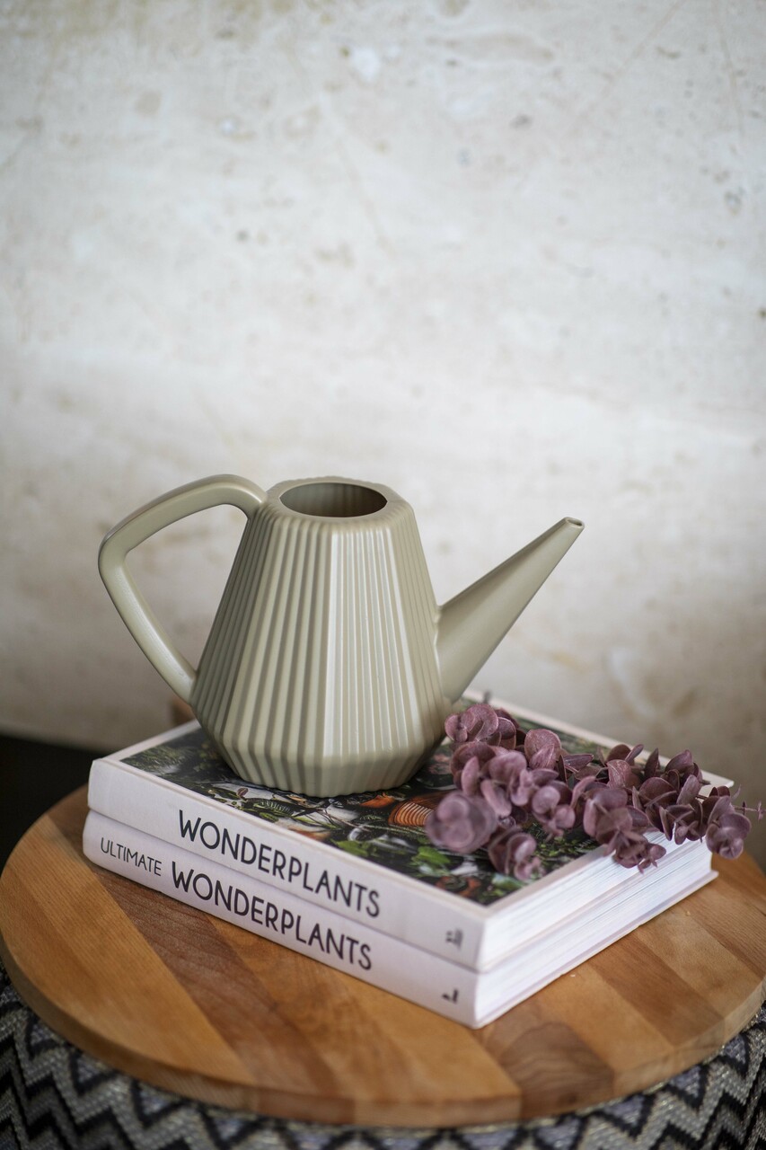 Watering Can Doppio Groove Olive Grey Watering Can Doppio Groove Olive Grey