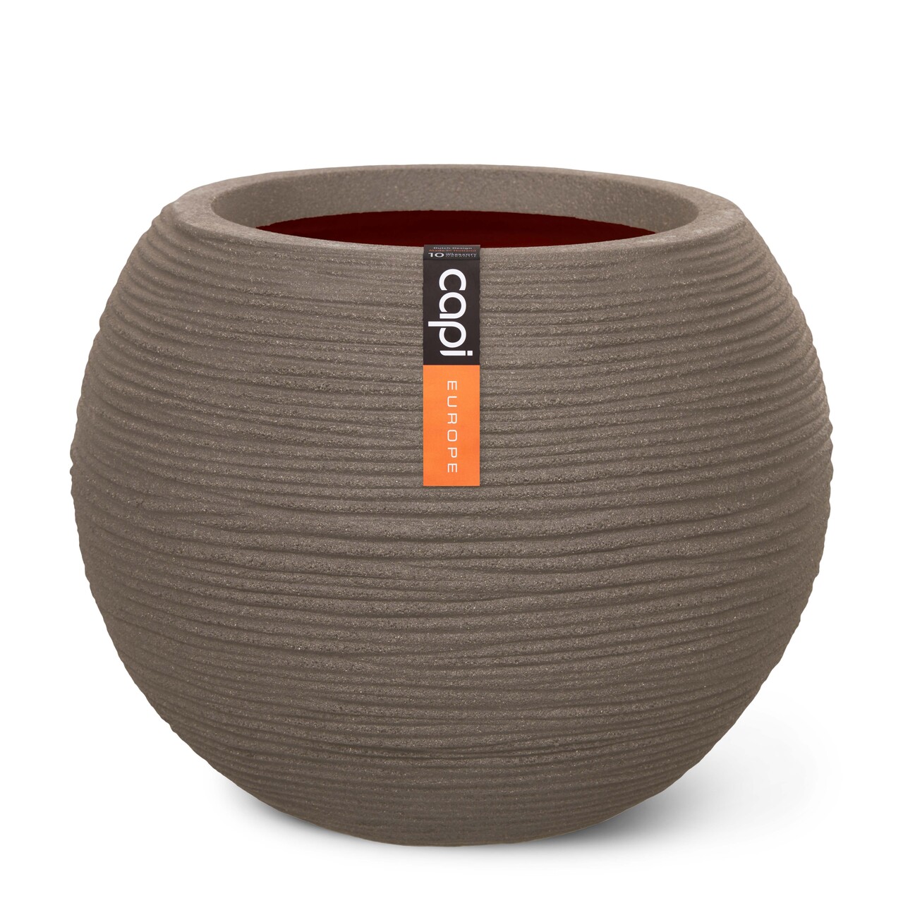 Vase ball Rib NL warm taupe Vase ball Rib NL warm taupe