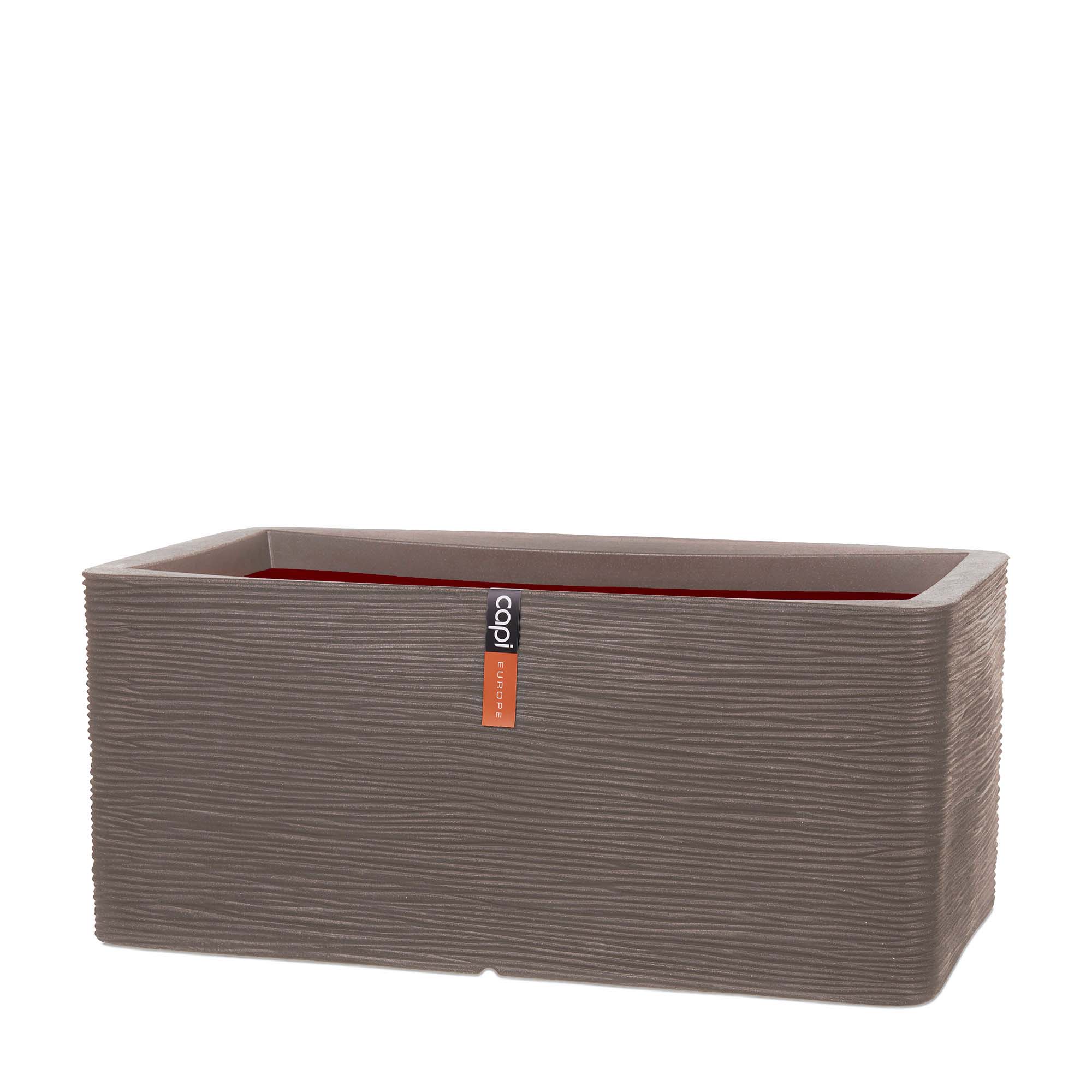Planter rectangle Rib NL warm taupe Planter rectangle Rib NL warm taupe