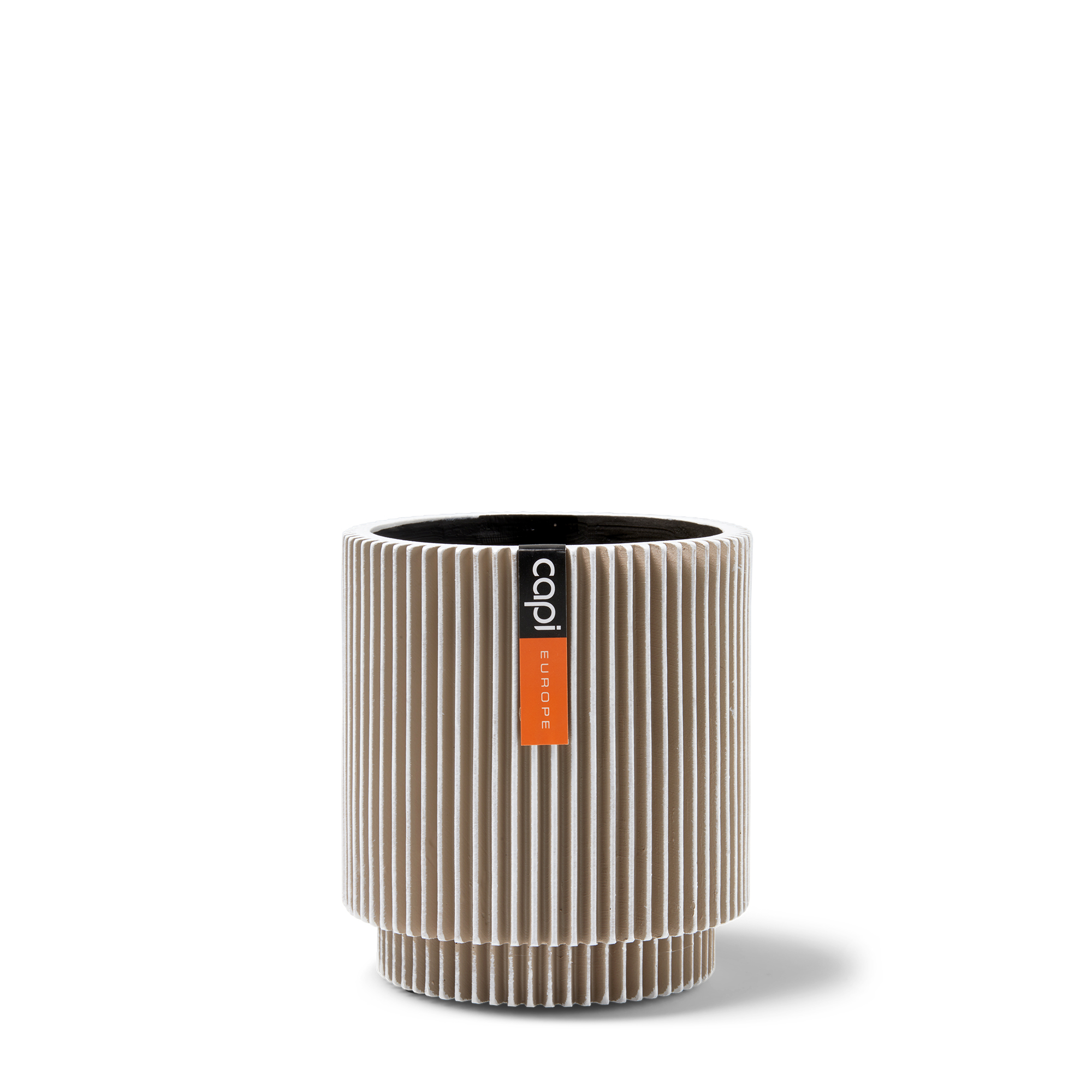 Indoor Groove Vase Cylinder Ivory