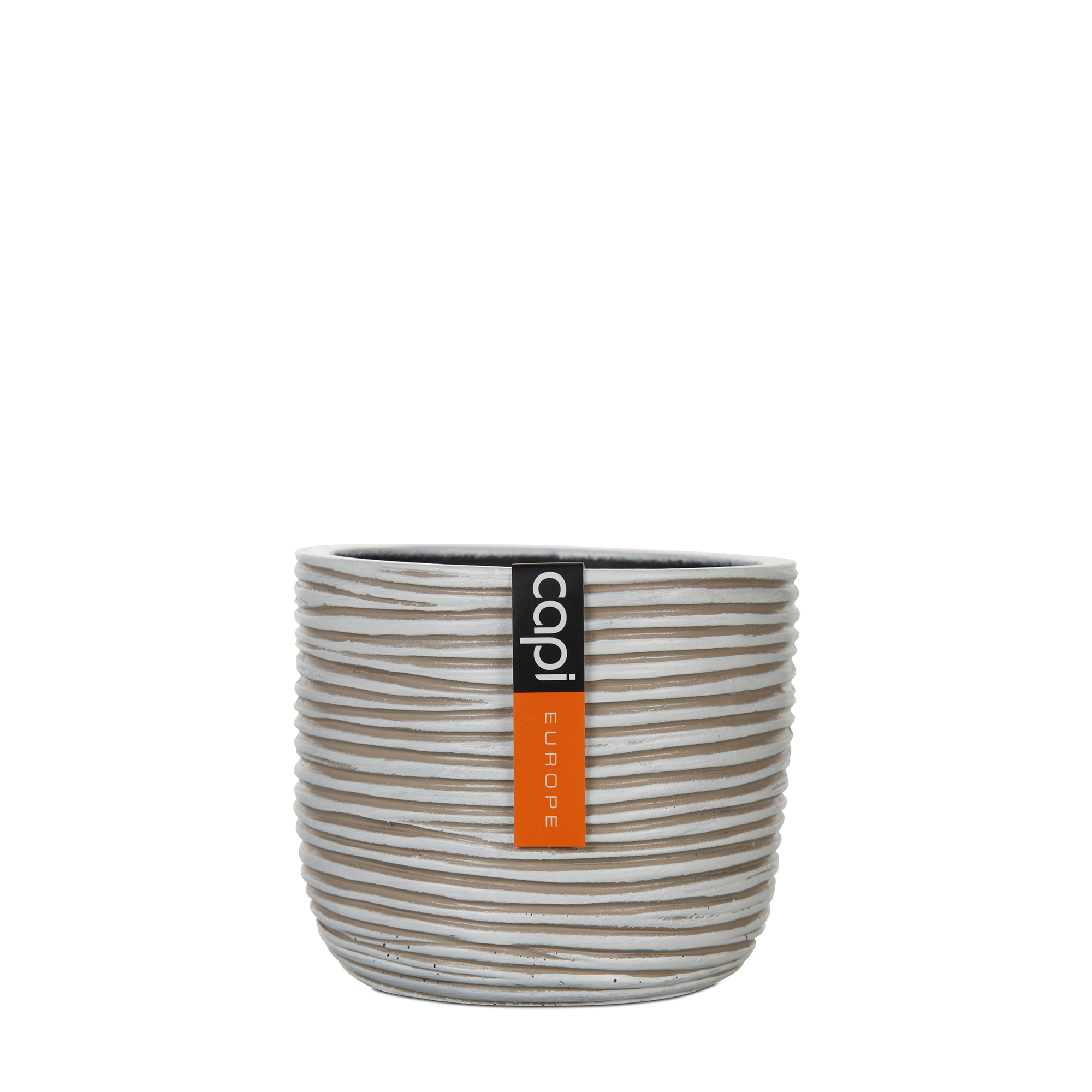 Indoor Rib Planter Ball Ivory