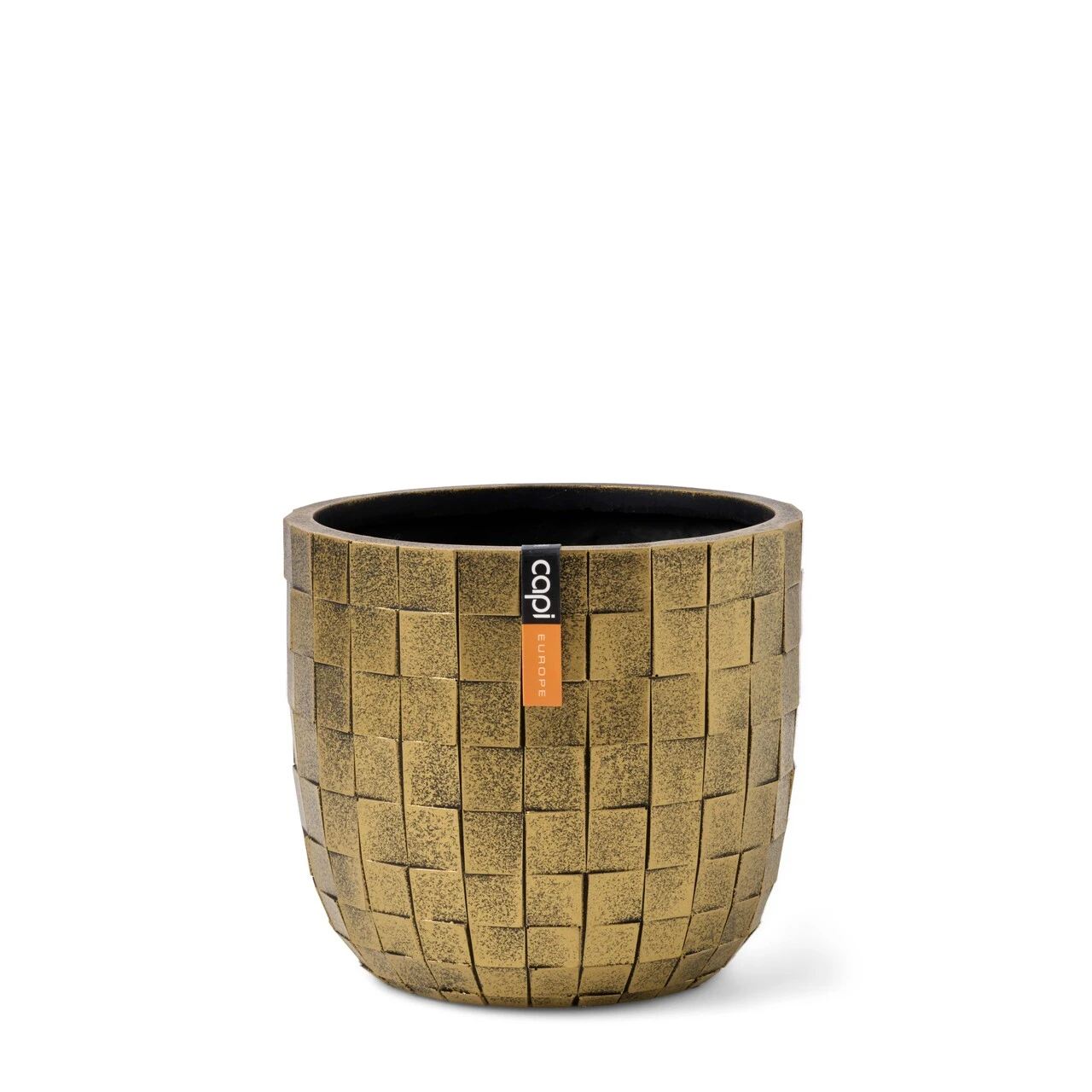 Indoor Blocks Planter Ball Black gold