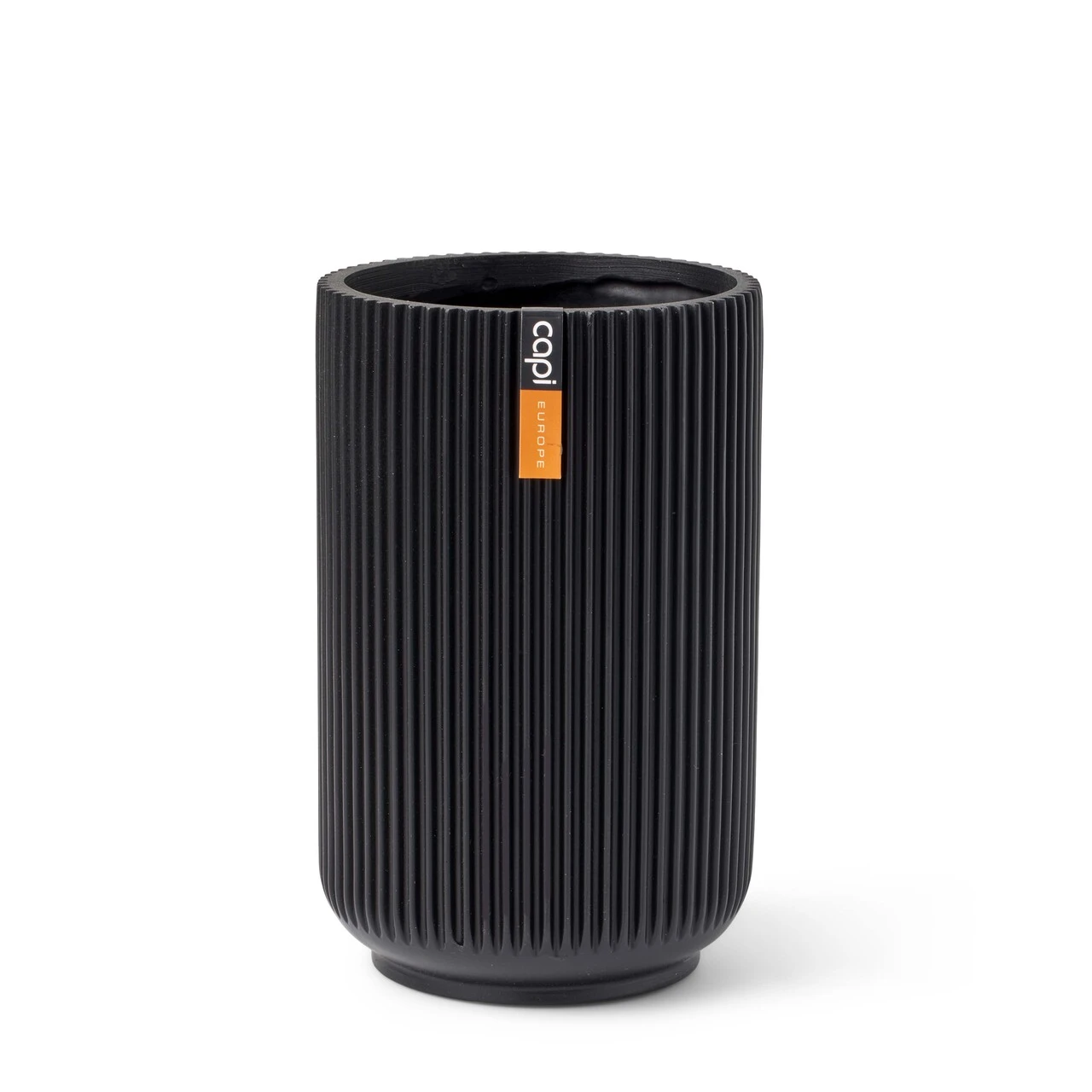 Indoor Groove Vase High Black Indoor Groove Vase High Black