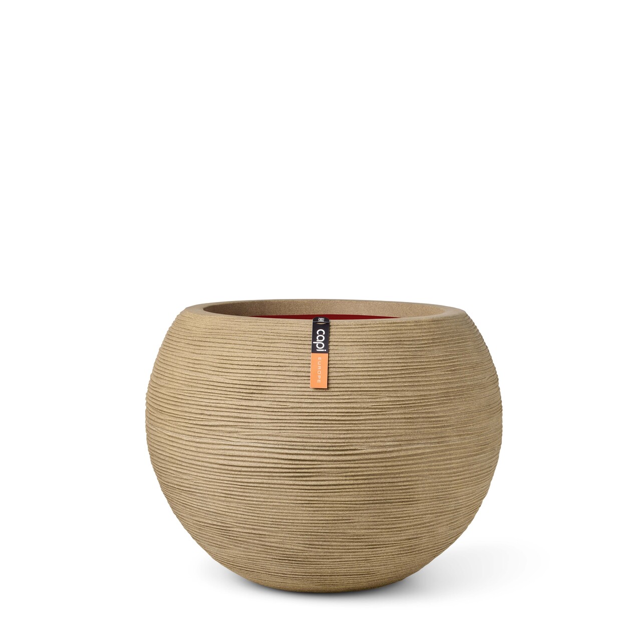 Vase ball Rib Beige