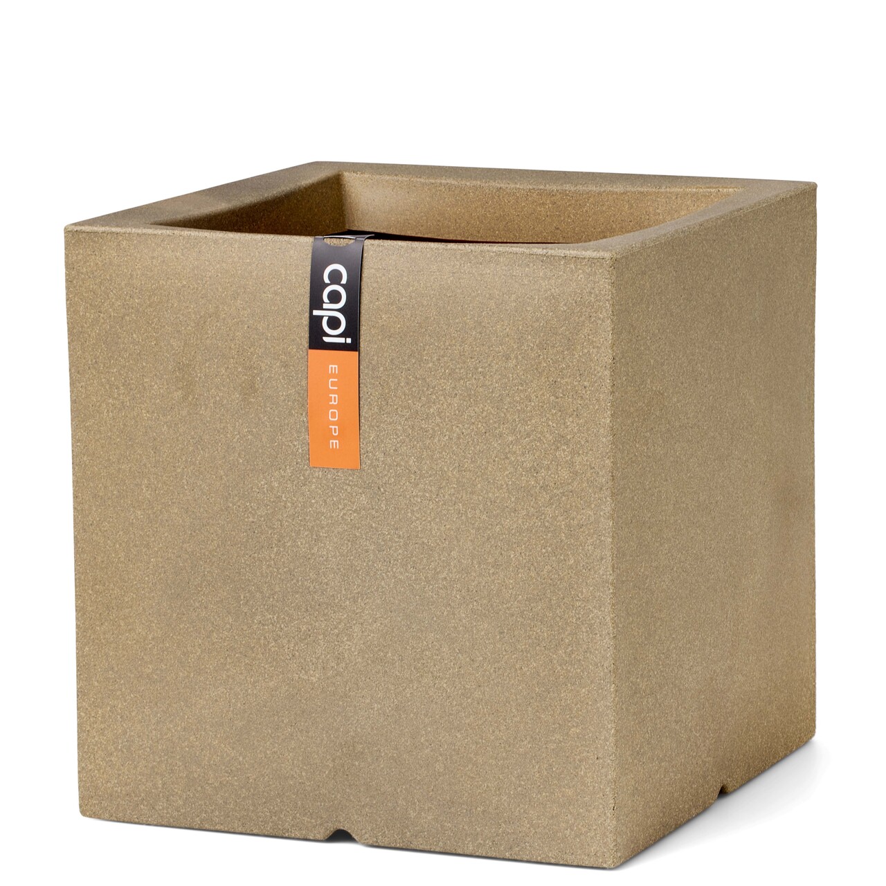 Planter Square Smooth Beige