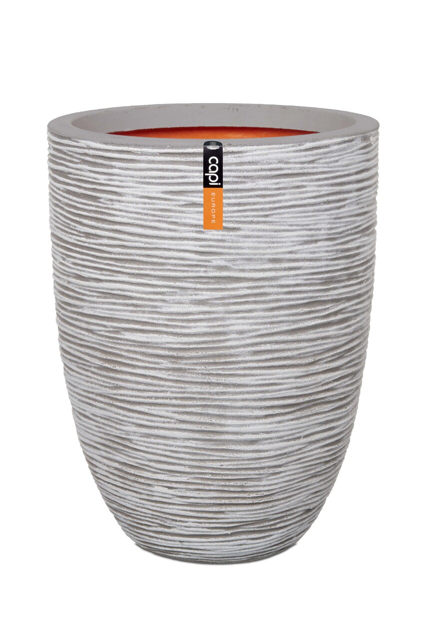 Vase Elegant Low Rib Ivory