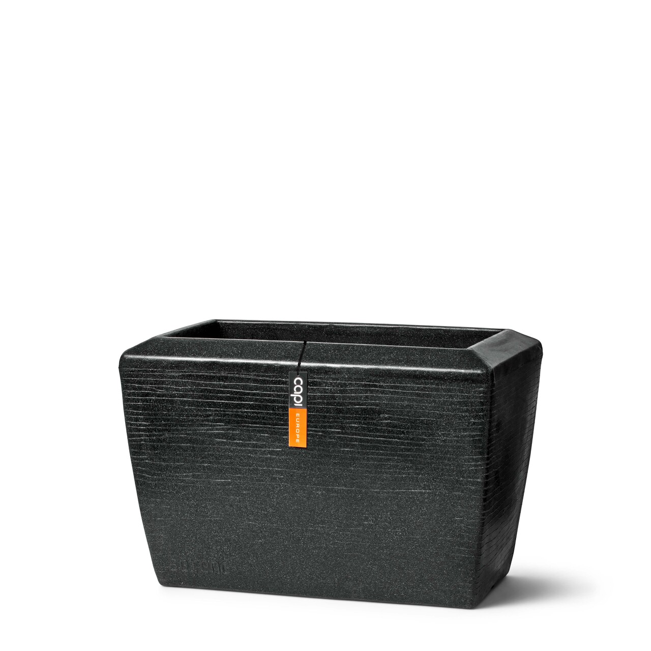 Planter rectangle Arc Granite Black
