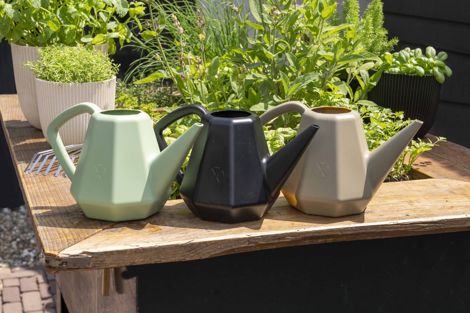 Watering can Doppio Smooth Black
