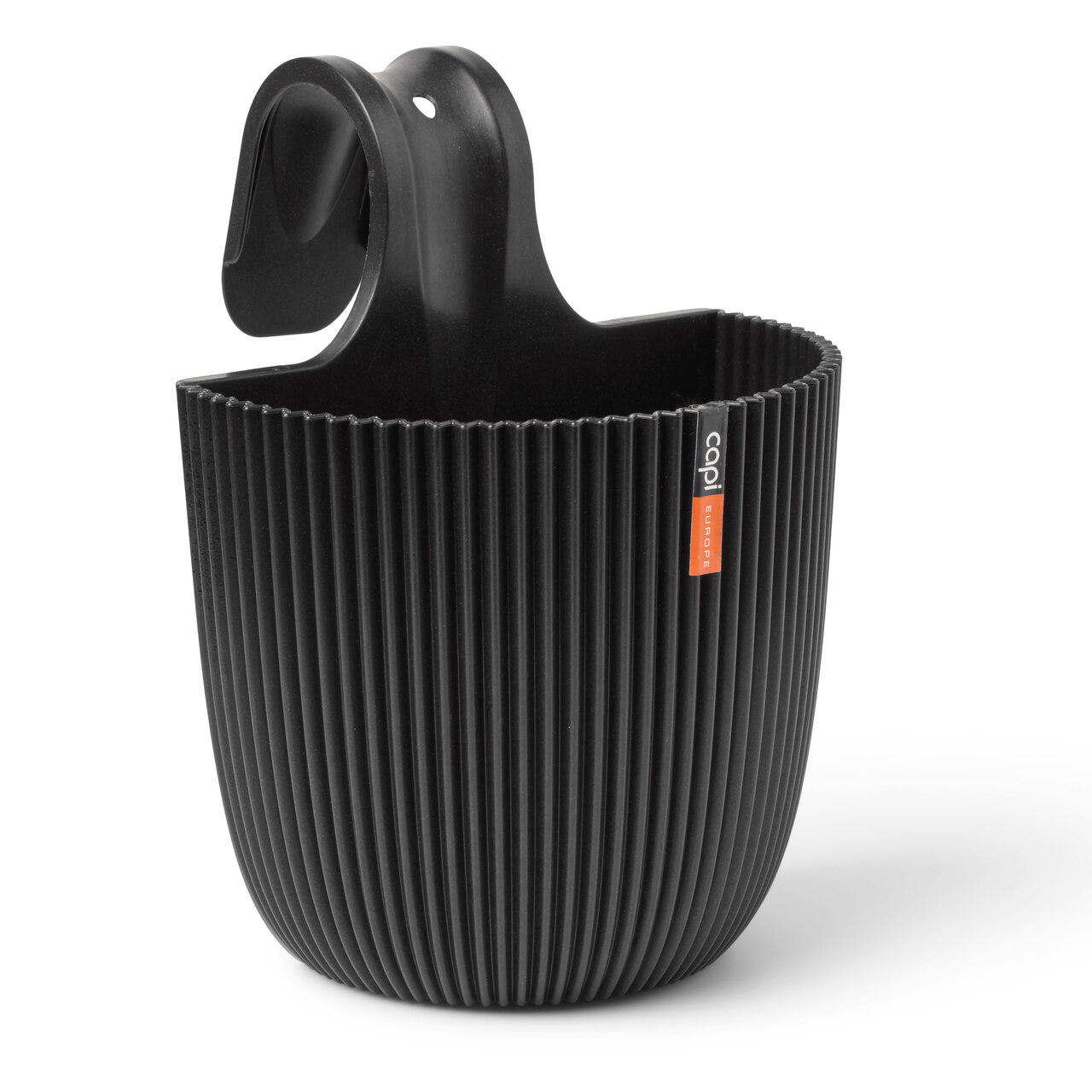 Planter Balcony Groove Textile black