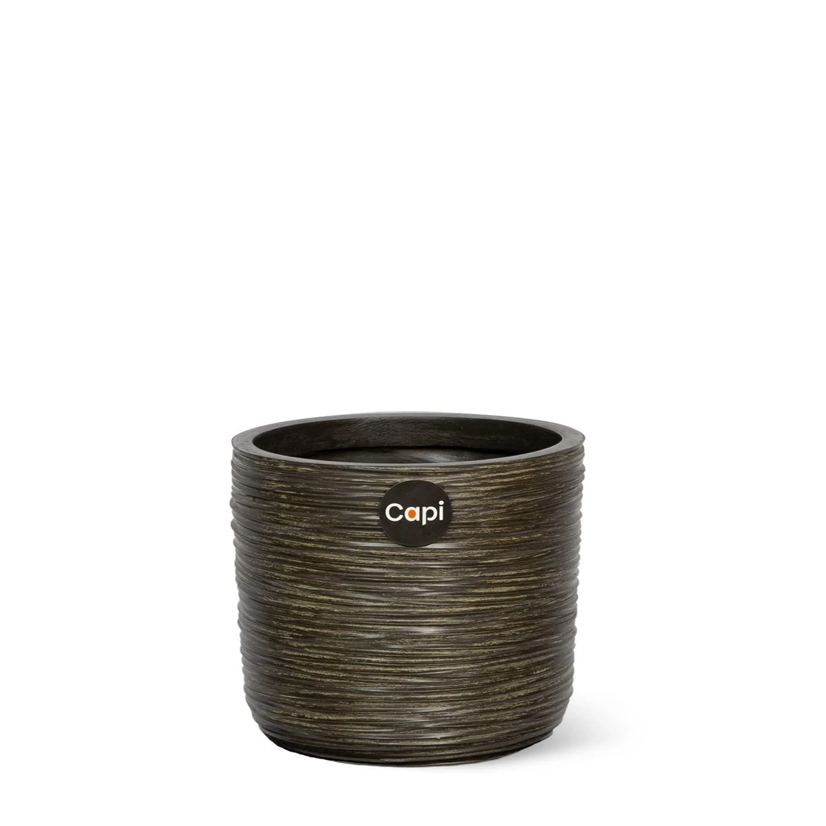 Indoor Rib Planter Ball Dark brown
