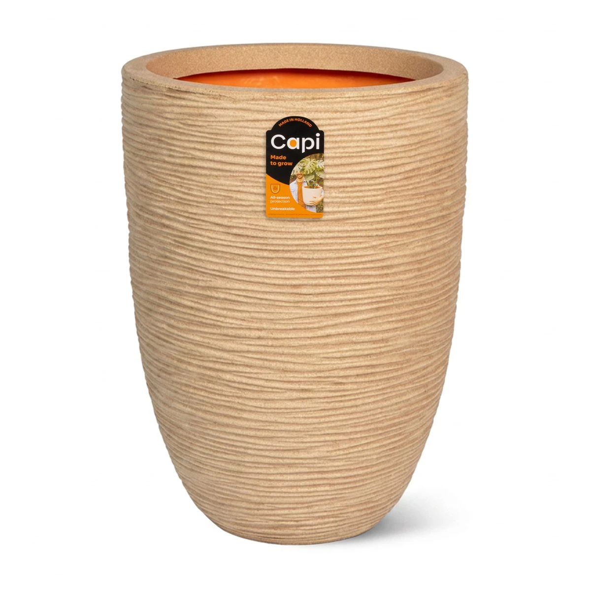 Vase Elegant Low Rib Terra