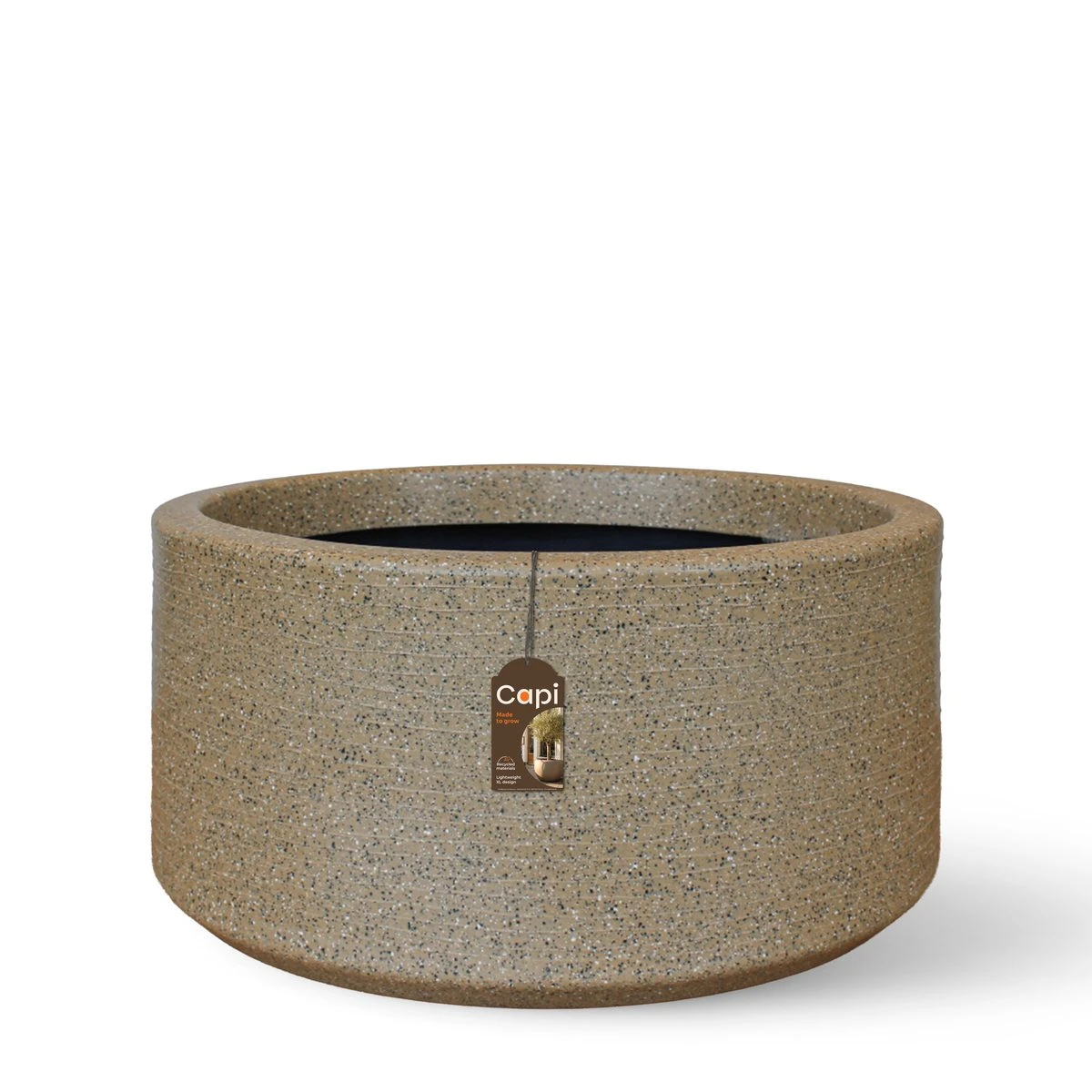 Planter Sandbag Low Arc Warm taupe
