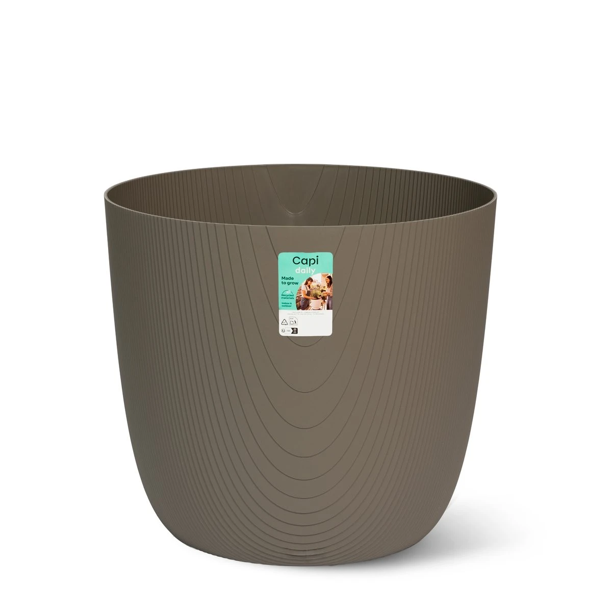 Daily planter ball Wood Urban grey